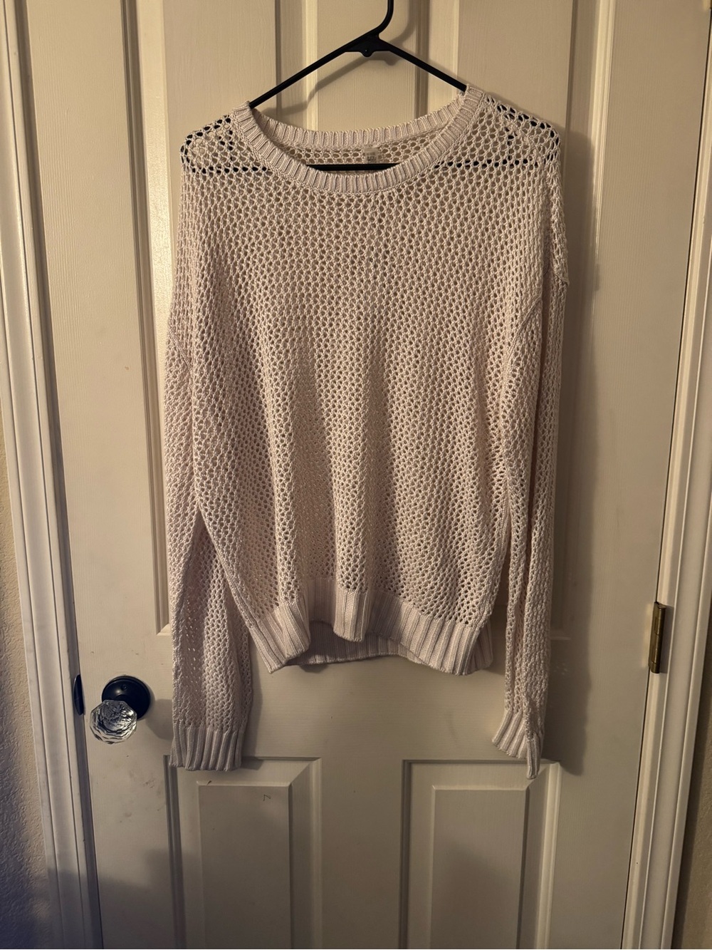 Victoria's Secret Cream Open-Weave Crewneck Sweater
